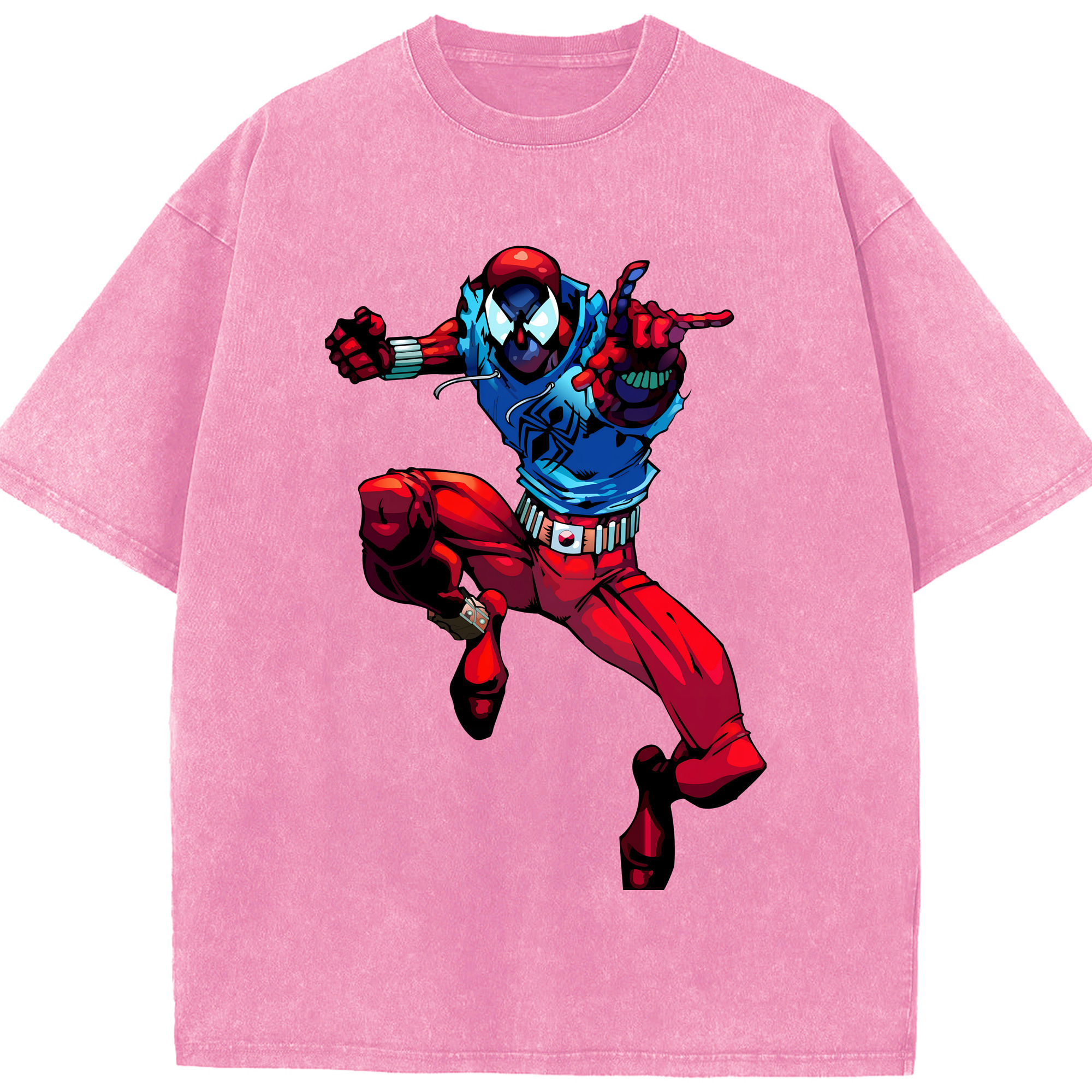 （画像用） Spider Man スパイダーマン 綿100% ヴィンテージ風 半袖Tシャツ（フロントプリント）
